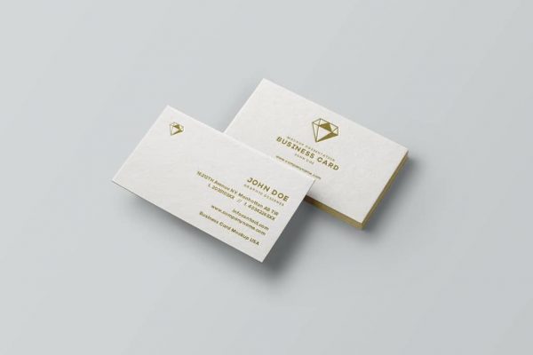 Classy Diamond Emblem Business Cards